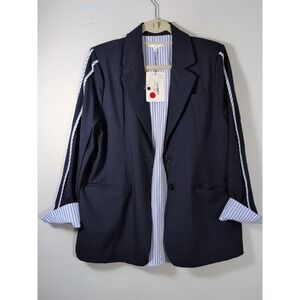 Joh Apparel Mary Blazer/Jacket‎ Navy Blue Medium New
